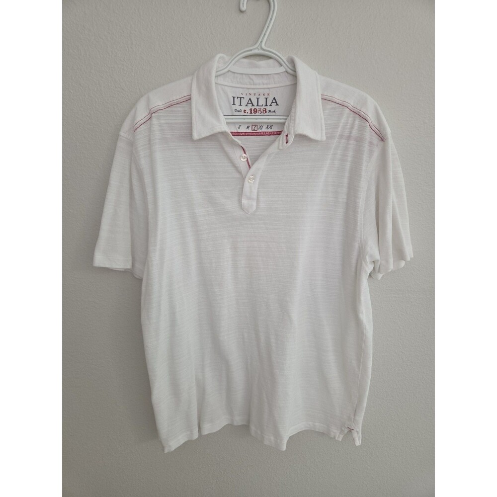 Vintage Italia C. 1958 White Cotton Polo Size L